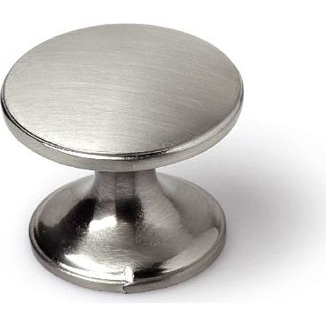 Pomo para mueble, modelo 756, de zamak con acabado níquel satinado, ø32 mm (1/3)