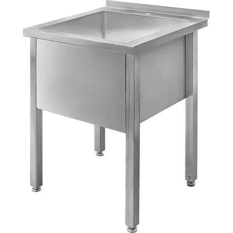 Edelstahl-Schweißwandpool Mega-M B-60 cm T-60 cm H-85 cm N