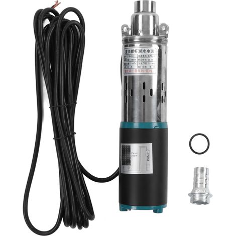 Pompe immergée solaire DC24V 180W, moteur en cuivre, refoulement 25m, puits forage, haute pression, vis sans balais (1/5)