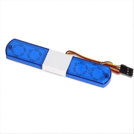 Compatible avec les voitures télécommandées RC 1/10 D12 et Traxs, feu clignotant d'avertissement, 115 mm, bleu. (1/5)