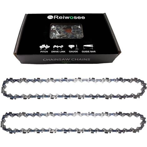 Set of 2 Pole Pruning Chains for 10" (25 cm) Guide Bars, 3/8", 0.05" (1.3 mm) 40DL Chain Gauge, Universal Saw Accessories, 37 cm Length (1/5)