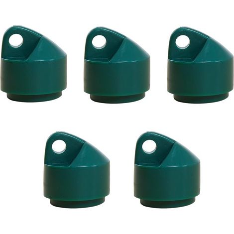 5 Capuchons de jambe de force de poteau de clôture plastique Ø 34 mm vert (1/2)
