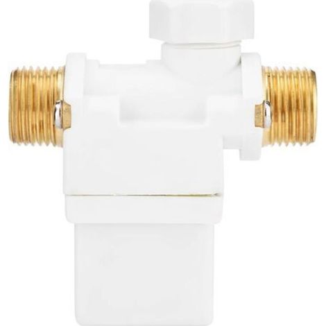 DC 12V Valve Electromagnétique Electrique, Interrupteur à Electrovanne Normalement Fermée pour le Chauffe-eau Solaire，G1/2