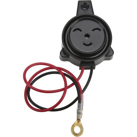 Klaxon de Recul 12V, 105db, Sirène de Secours, Alarme Puissante et, ABS Noir, DC12V, pour Voiture, Camion, SUV, Moto, Bus