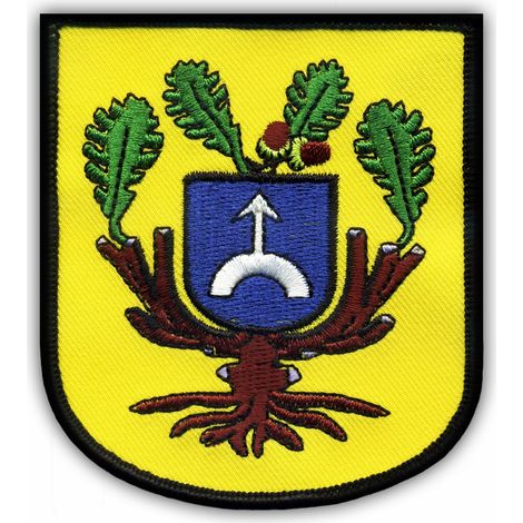 Parche con el escudo de armas de la ciudad de Dopiewo (grande) - Reverso magnético - Parche/Insignia/Emblema bordado