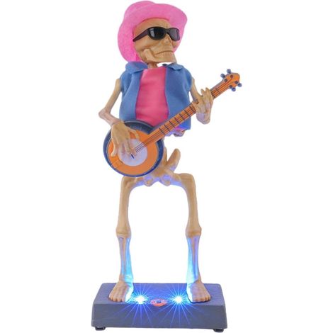 Figurine lumineuse électrique de squelette dansant pour Halloween, décoration de bureau pour enfants, adolescents (1/5)