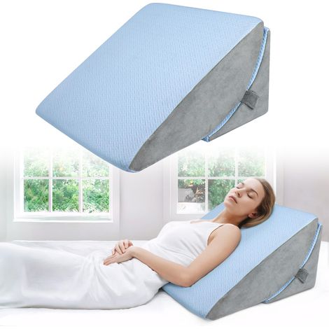 Coussin cale réglable avec mousse à mémoire de forme, coussin de dossier ergonomique pour lit et canapé, traversin et tête de lit, coussin de lecture reflux pour dormir, jouer, regarder la (1/5)