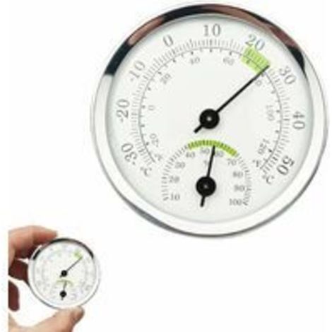 Thermomètre hygromètre, thermomètre analogique extérieur, thermomètre mural sans fil et hygromètre pour moniteur climatique intérieur et extérieur (B)