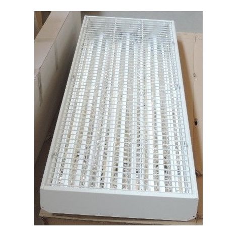 Plafonnier apparent / suspendu LED 115W blanc 1500x292mm 4000K 12000lm driver 230V prismatique IK10 IP20 STS LEDIZ EQ380/840