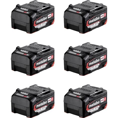 Power pack Set 6 Li-Power Batterien 18V Li-Ion 5,2 Ah - METABO 625152000