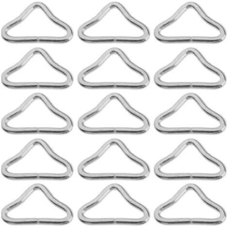 20 Pièces Haute Résistance Boucle Triangle Trampoline Métal Bague Triangulaire Boucle Anneau de Tapis de Trampoline Accessoires de Trampolines Pièces de Rechange pour Trampolines,20pcs (1/4)