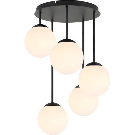 CEILING LAMP CHANDELIER TOOLIGHT APP1816-5CPR BLACK WHITE