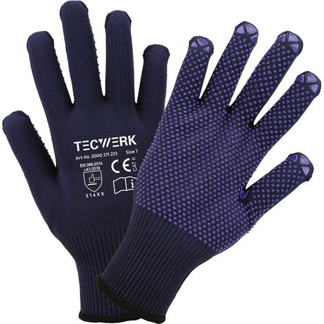 TECWERK Handschuhe Isar Gr.7 blau EN 388 PSA II TECWERK