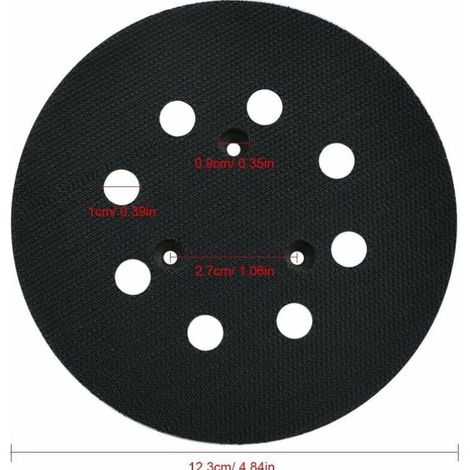 Makita Triomphe Tampon de ponçage 125 mm Disques de ponçage Makita 8 trous Tampon de ponçage de 5 pouces pour Makita BO 5010, 5030, 5031, 5041, DeWalt DW420, DW421, Porter Cable 390, 382, (1/4)