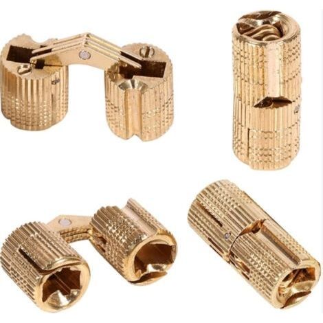 Charnières Cylindriques Charnière Invisible Laiton Tonneau Charniere pour DIY Boîte À Bijoux Main Artisanat (12mm) 4pcs (1/5)