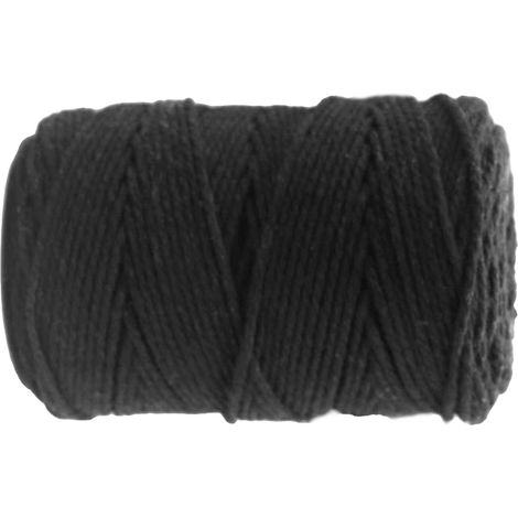 Ficelle noire 2 mm, 200 mètres, en coton résistant, idéale pour emballer et décorer vos cadeaux. (1/5)
