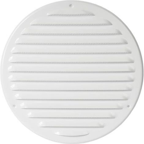 Grille de ventilation ronde blanche Ø 20 cm avec moustiquaire - couverture de ventilation pour usage intérieur et extérieur - applications de chauffage, de refroidissement et de ventilation (1/5)