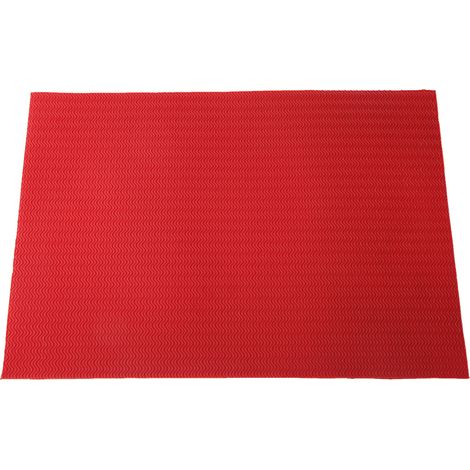 Semelle antidérapante résistante à l'usure pour chaussures homme femme, coussinet en cuir de vache, 58 cm x 38 cm x 2,2 mm, rouge (1/5)