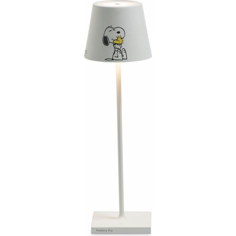 Zafferano Lampada da Tavolo Poldina Pro Peanuts - Friends ricaricabile e dimmerabile con batteria fino a 12 ore. Per uso esterno IP65