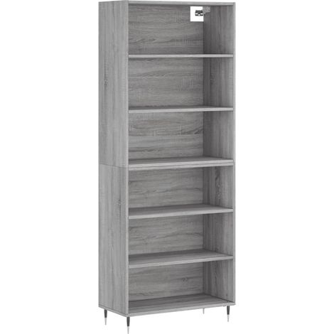vidaXL Credenza Grigio Sonoma 69,5x32,5x180 cm Legno Multistrato (1/5)