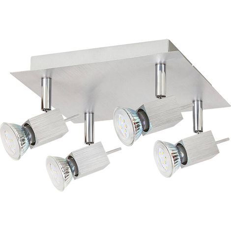 Spot plafond carré alu brossé 4xGU10 Rabalux 6760 Agata (1/5)