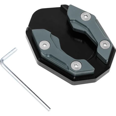 (Gris foncé) Accessoires moto : béquille latérale compatible avec YAMAHA NMAX155 N MAX NMAX 155 125 NMAX125, plaque d'extension de béquille, support et base de repose-pied maxpower (1/4)
