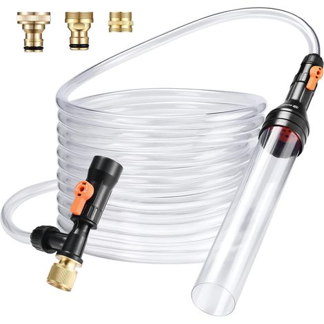 Aspirateur à Gravier pour changeur d'eau d'aquarium(10m), Outils de Nettoyage d'aquarium, Siphon Universel à Pompe Rapide pour Changement d'eau d'aquarium (1/5)