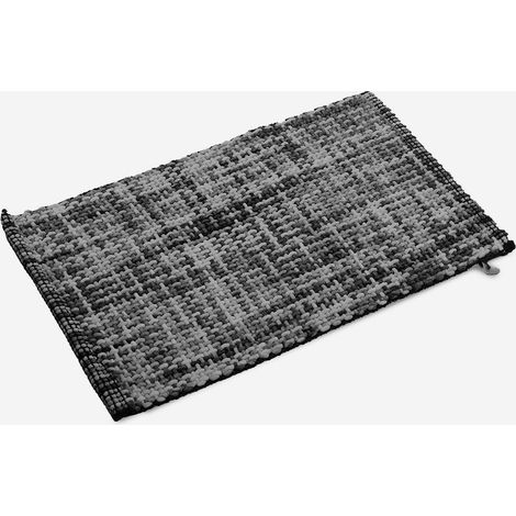 Tappeto da bagno antiscivolo in poliestere Sole - Nero
