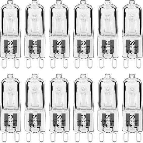 Ampoule LED G9 Dimmable 28W 230V Blanc Chaud 2700K 350LM Lot de 10 pour Lustres Appliques (1/4)