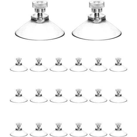 20 Saugnapfhaken für Glasschrauben, Saugnapf mit 41 mm Durchmesser, PVC-Material, transparenter Saugnapf, mit Verbindungsmutter, M4-Gewinde. (1/5)
