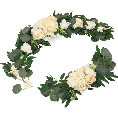 Ensemble de guirlandes de fleurs artificielles pour arche décorative de mariage, réception et cérémonie (réf. 18051-XBS)