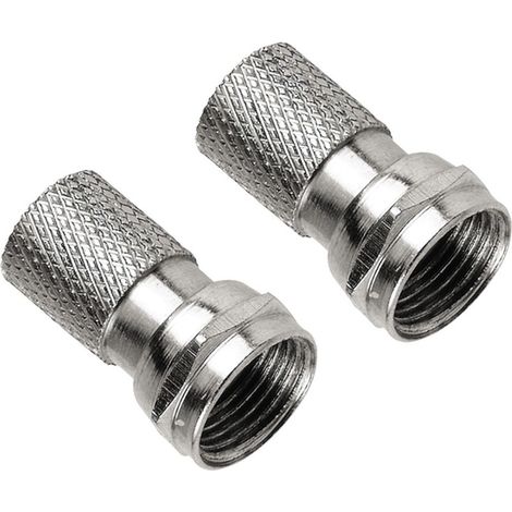 Hama 122460 Koaxialstecker 5,5mm F-Stecker, 2 Stück