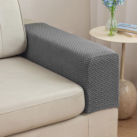 Sofa- oder Sesselarmlehnenbezüge – 2er-Set (Strukturiertes Grau, Größe M) (1/5)