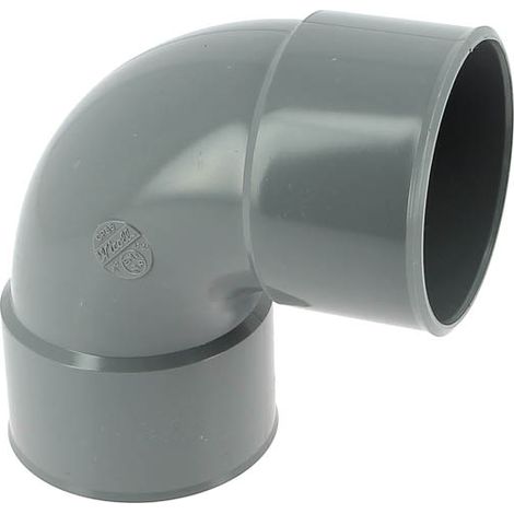 Nicoll – Coude PVC évacuation 87°30 femelle-femelle Ø75 mm – Raccord lisse pour évacuation efficace – Soudures robustes et sans ovalisation