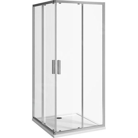 Jika Nion - Cabine de douche 1000x1000 mm, Jika Perla Glass, argent/verre transparent H2512N30026681 (1/2)