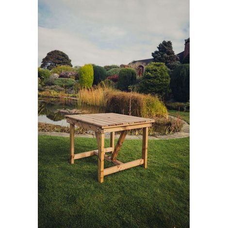 Valley Wooden Garden Table 99cm (1/3)