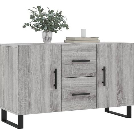 Buffet Bas 100x36x60 cm en Bois d'Ingénierie, Meuble de Rangement Moderne Style Sonoma, Commode avec Portes pour Salon ou Entrée (1/5)