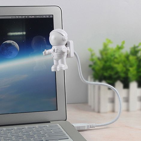 Lampe LED USB mini forme d'astronaute spatial, veilleuse économe pour ordinateur portable PC (1/5)