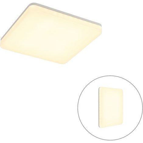 QAZQA platar - LED Plafonnier - 1 lumière - L 278 mm - Blanc - Moderne - éclairage extérieur - Salle de bains (1/4)