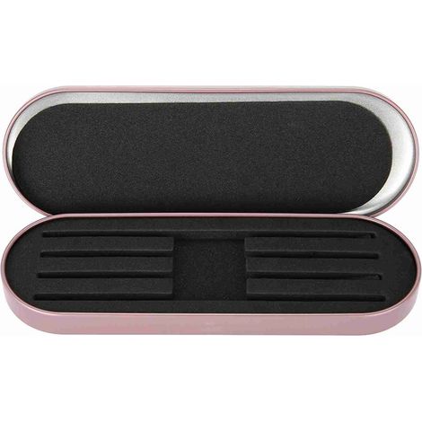 BOÎTE DE RANGEMENT POUR PINCES, FER-BLANC, ROSE, 17,5 X 6 CM, 4 EMPLACEMENTS, OUTILS DE BEAUTÉ, SANS PINCE (1/5)