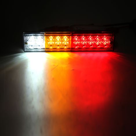 2 Stück Fahrzeug-Seitenstreifenleuchte mit 20 LEDs, 3 Farben, Blinker, Rücklicht HL I-012 (1/5)
