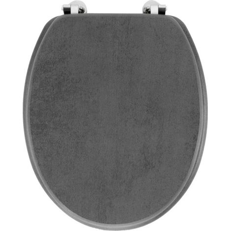 Abattant WC Effet Béton "Alium" 46cm Gris (1/5)