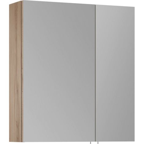 Badezimmerschrank mit Spiegel "Side 60" – 60 x 16 x 66 cm – Eiche (1/3)