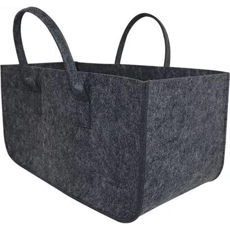 1 pièce cheminée Bois Feutre Organisateur Panier Feutre Sac Match Poche Bois de Chauffage Panier épicerie étal Panier Pack de Bois de Chauffage(50×25×25cm)