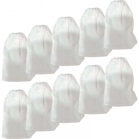 Lot de 10 Sacs Filtrants pour Aquarium, Sacs Filtrants en Maille avec Cordons de Serrage Sacs Aquatiques en Coton pour Nettoyeur de Gravier D'aquarium (1/5)