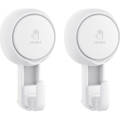 Shower Razor Holder, 2 Pack, Suction Cup Hooks, Powerful Vacuum Suction Hooks, Removable and Reusable Shower Razor Hooks (1/4)