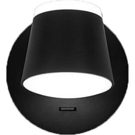 Lampe De Chevet Noir Lumières mural chambre à coucher Lampe murale LED Escalier intérieur applique murale tête de lit commutateur pour garages couloir hôtels Rotation à 360 degrés Eclairage Mural (1/5)