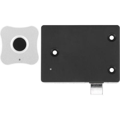 Serrure à empreinte digitale Home Smart en alliage d'aluminium, petite serrure électrique pour tiroir de placard, forme de fleur, argentée. (1/5)