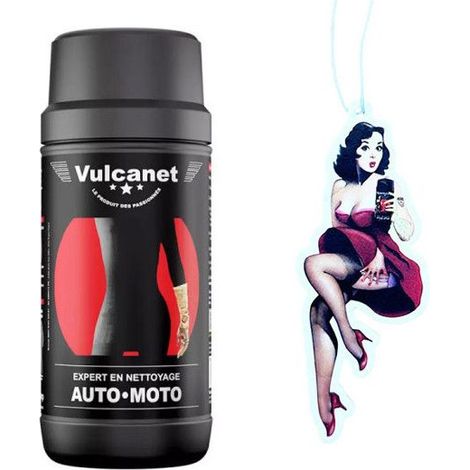 Vulcanet - Nettoyage auto/moto - Lavage sans eau - Lingettes + chiffon - Désodorisant offert
