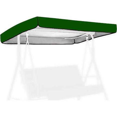 Housse de rechange pour balancelle de jardin 3 places - 164 x 114 x 15 cm - Tissu Oxford 420D - Résistante aux intempéries - Vert (1/5)